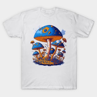 Magic Mushroom Forest - Colorful Illustration T-Shirt